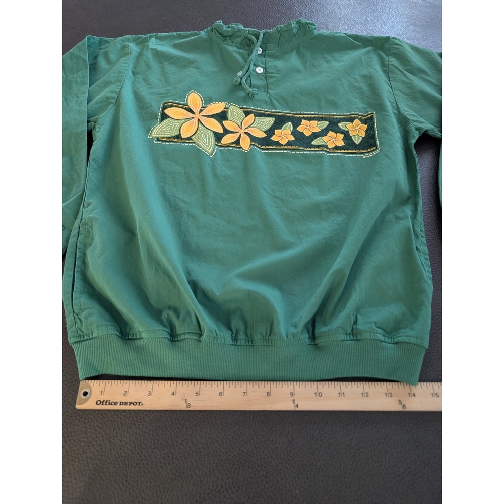 NEW Crazy Shirts Hawaiian Pullover Shirt Lightweight Shacket Green Dyed Small - Picture 6 of 16